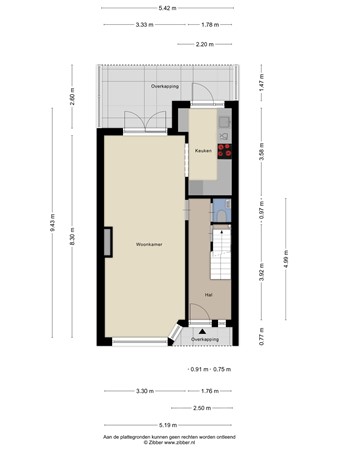 Floorplan - Erasmusstraat 14, 7412 DP Deventer